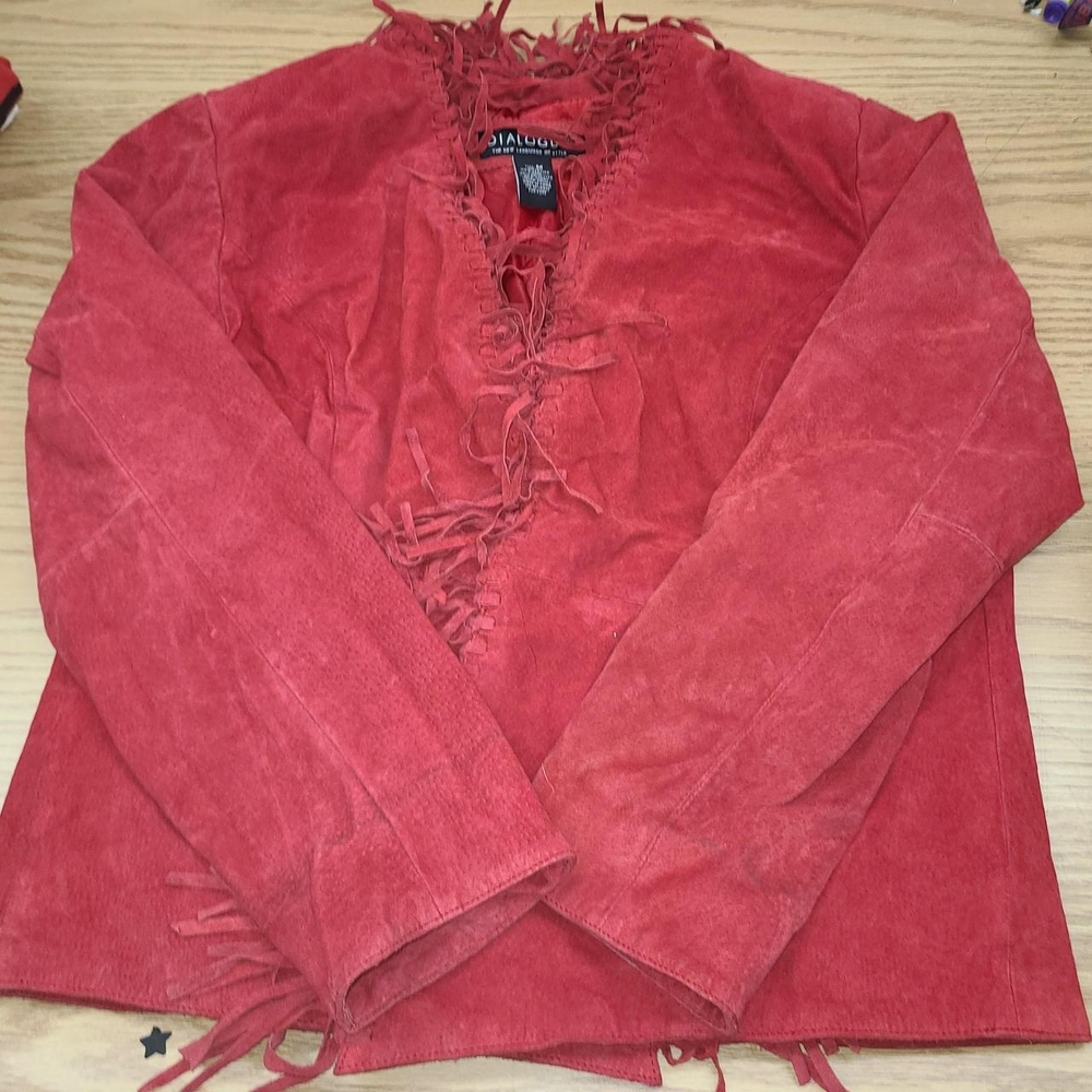 Women's Red Suede Jacket